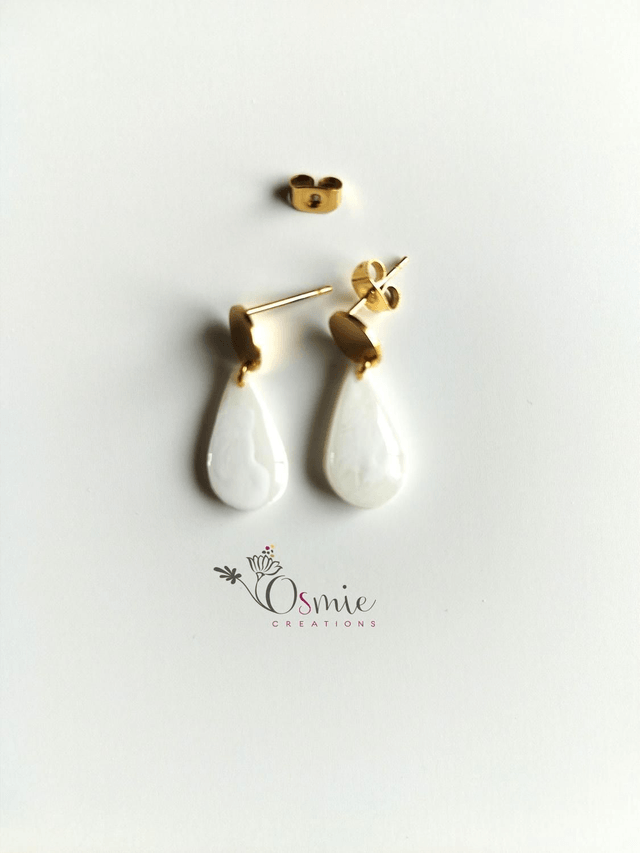 Boucles d'oreilles - Collection Victoire - Blanches