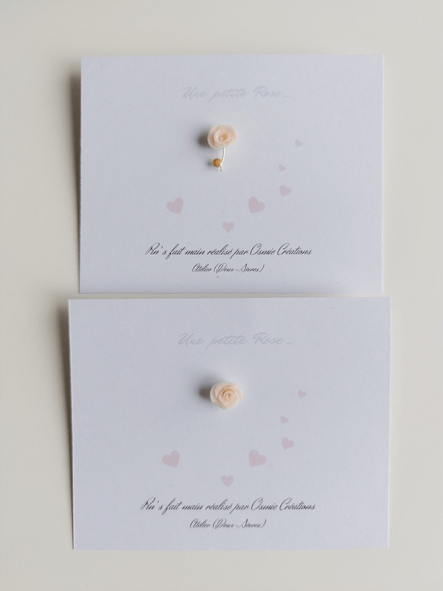 Carte Pin's Petite Rose Pêche