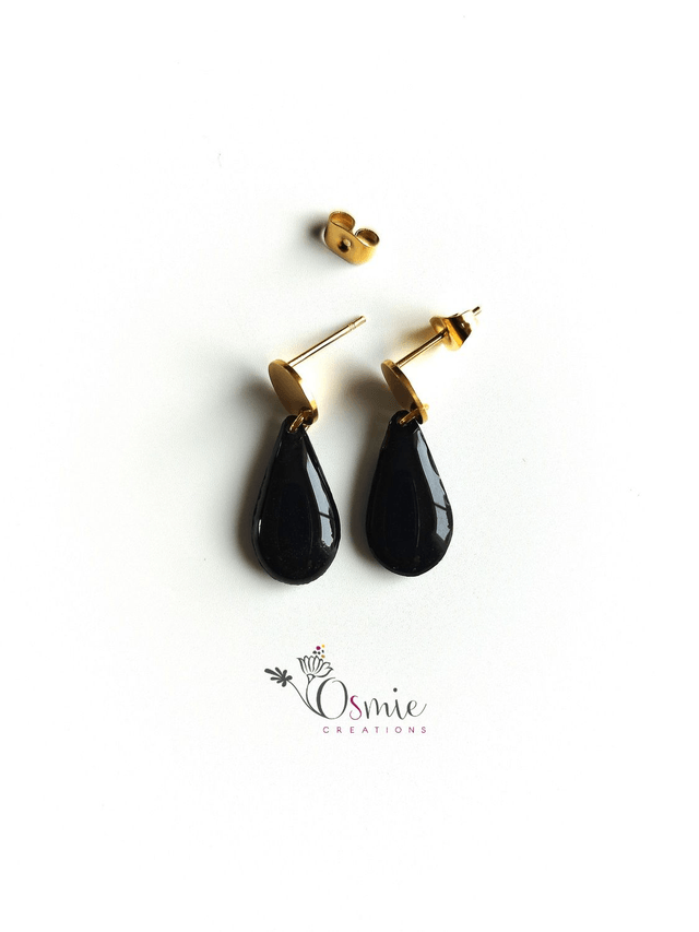 Boucles d'oreilles - Collection Victoire - Noires