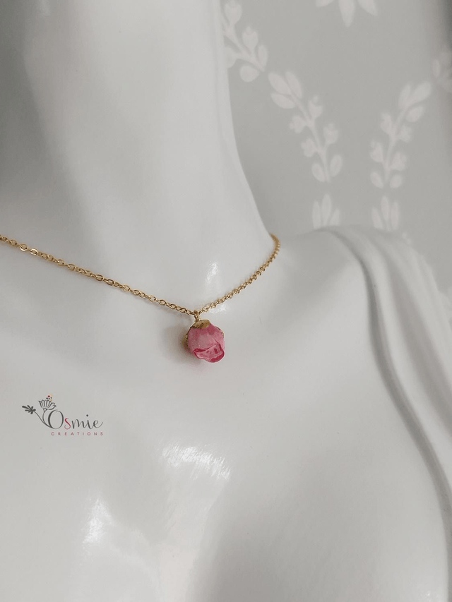 Collier Bouton de Rose - Pièce Unique Réf 201