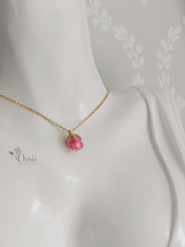 Collier Bouton de Rose - Pièce Unique Réf 200